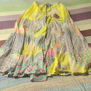 Vibrant Floral Patchwork Palazzo Pants With Flowy Wideleg